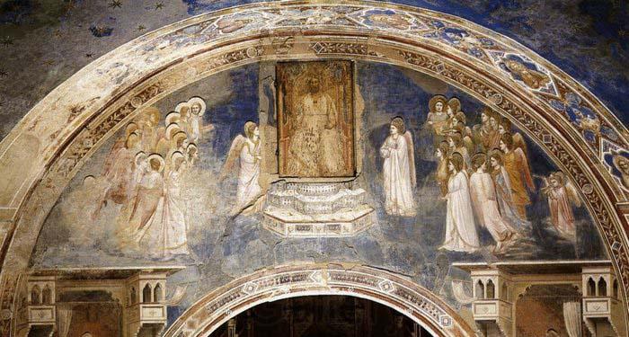 GIOTTO di Bondone No. 13 God Sends Gabriel to the Virgin
